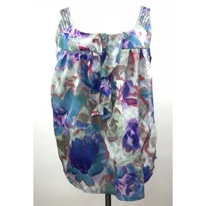 Anthropologie Postmark Ladderlace Watercolor Tank